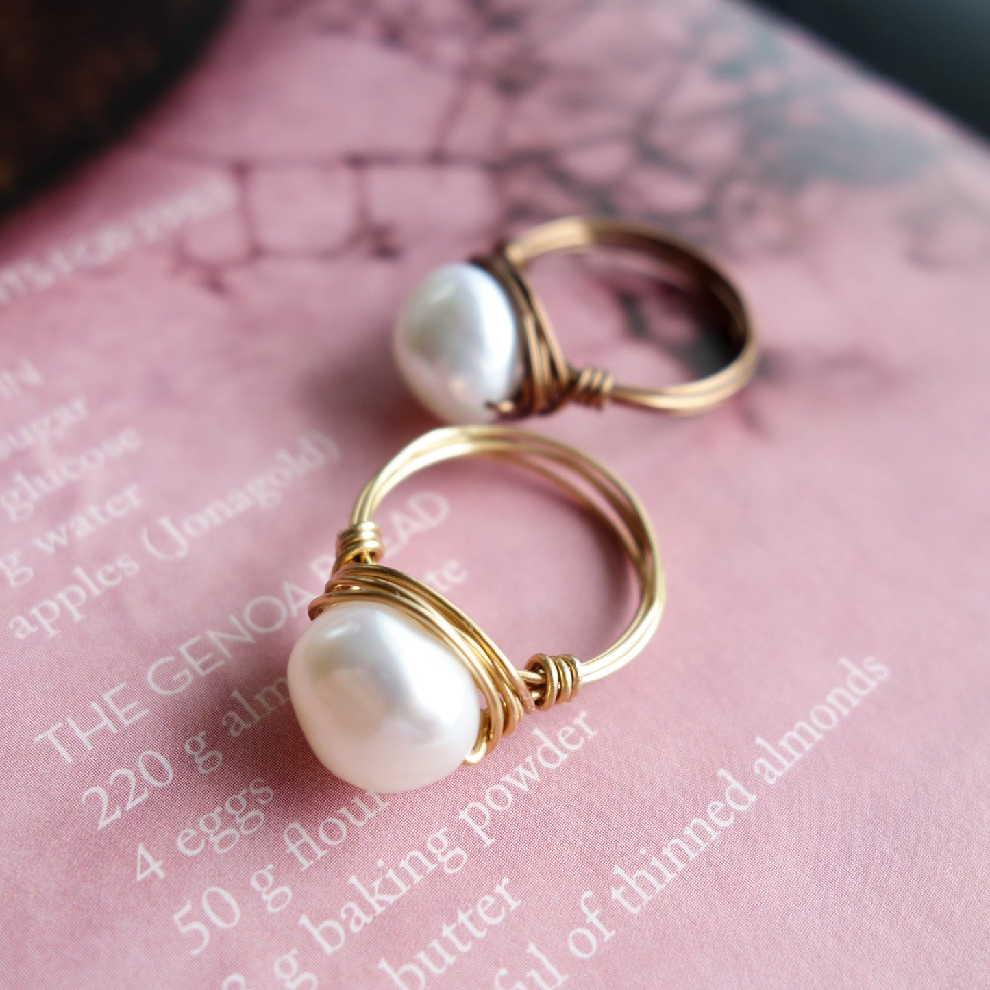 Isabella_イザベラ/「大粒淡水パール」_天然石ワイヤーリング