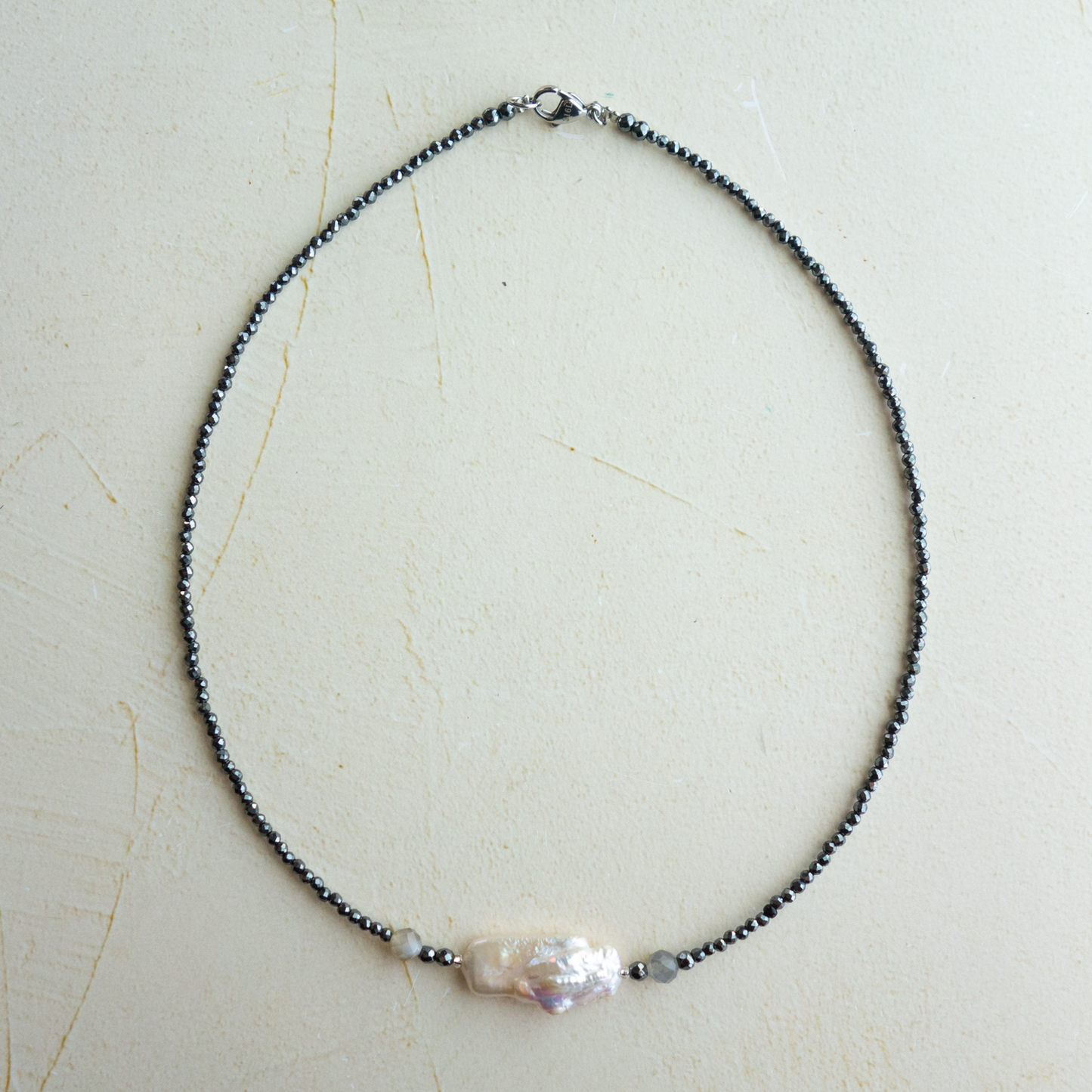 Nephele_ネペレ【ビワ淡水パール+ムーンストーン】_ネックレス#1.