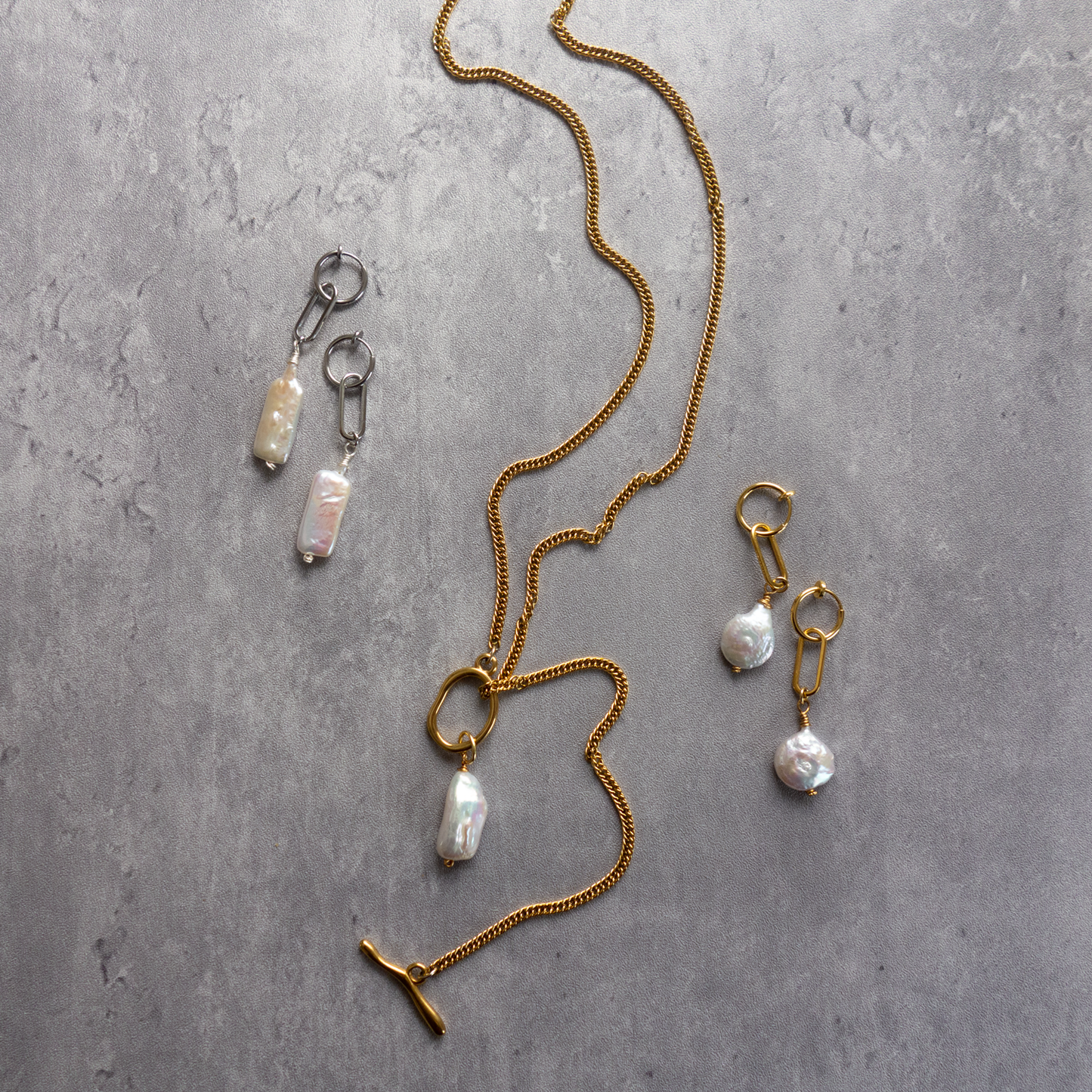 Nephele_ネペレ【ネックレス】ビワ淡水パール_ラリエット#01