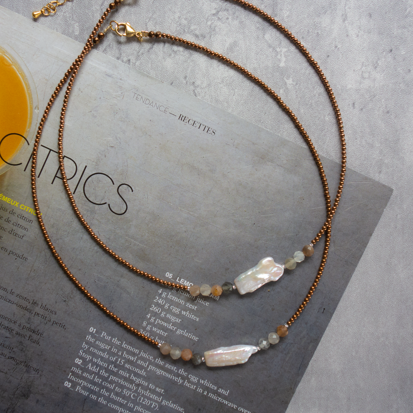 Nephele_ネペレ【ビワ淡水パール+ムーンストーン】_ネックレス#1.