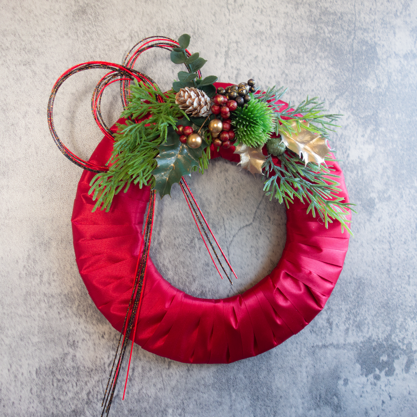 hiver_イヴェール【サテンリボンリース】_冬の旅_クリスマスから新年へ