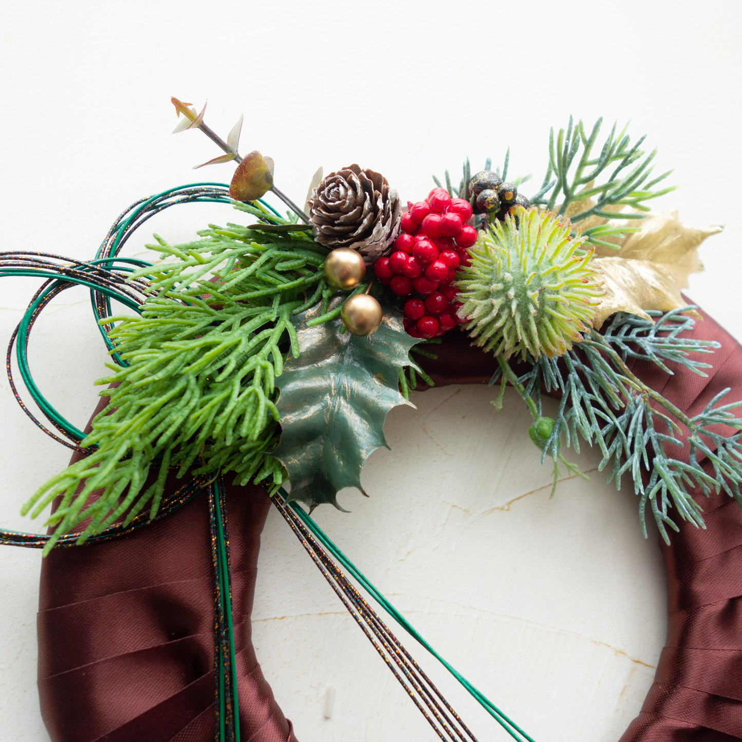 hiver_イヴェール【サテンリボンリース】_冬の旅_クリスマスから新年へ