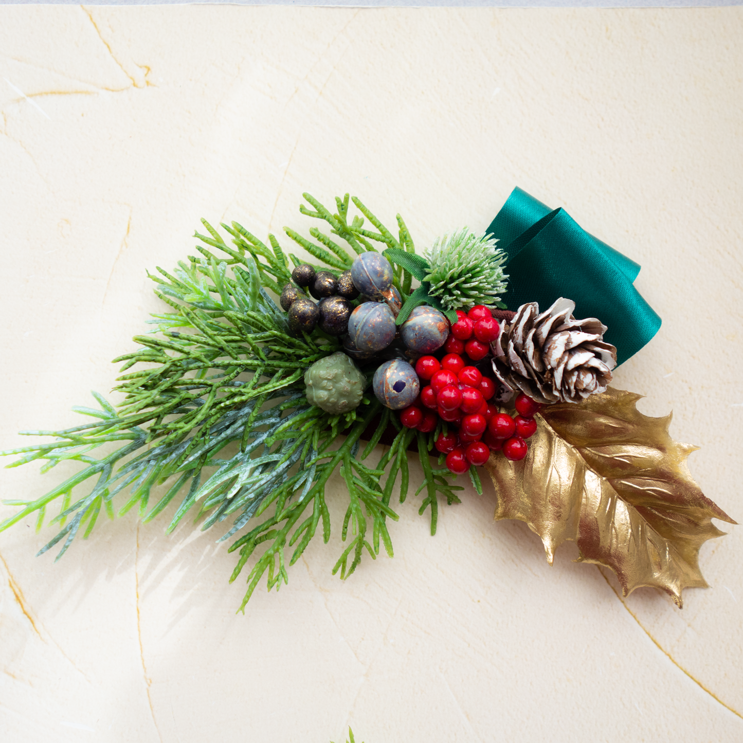 Noël_ノエル【サテンリボンリース】作成キット(完成品の購入可能)_冬のお部屋を飾る手作りリース