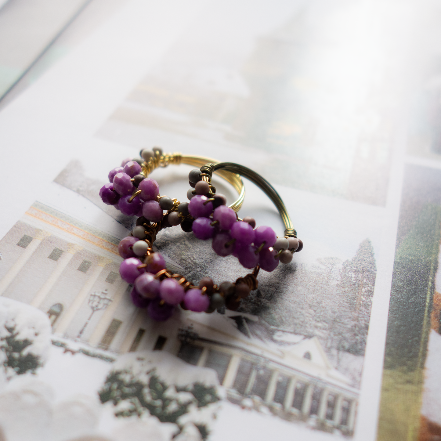 *mousse_ ムース/【フォスフォシデライト×ピクチャージャスパー】_天然石ワイヤーリング