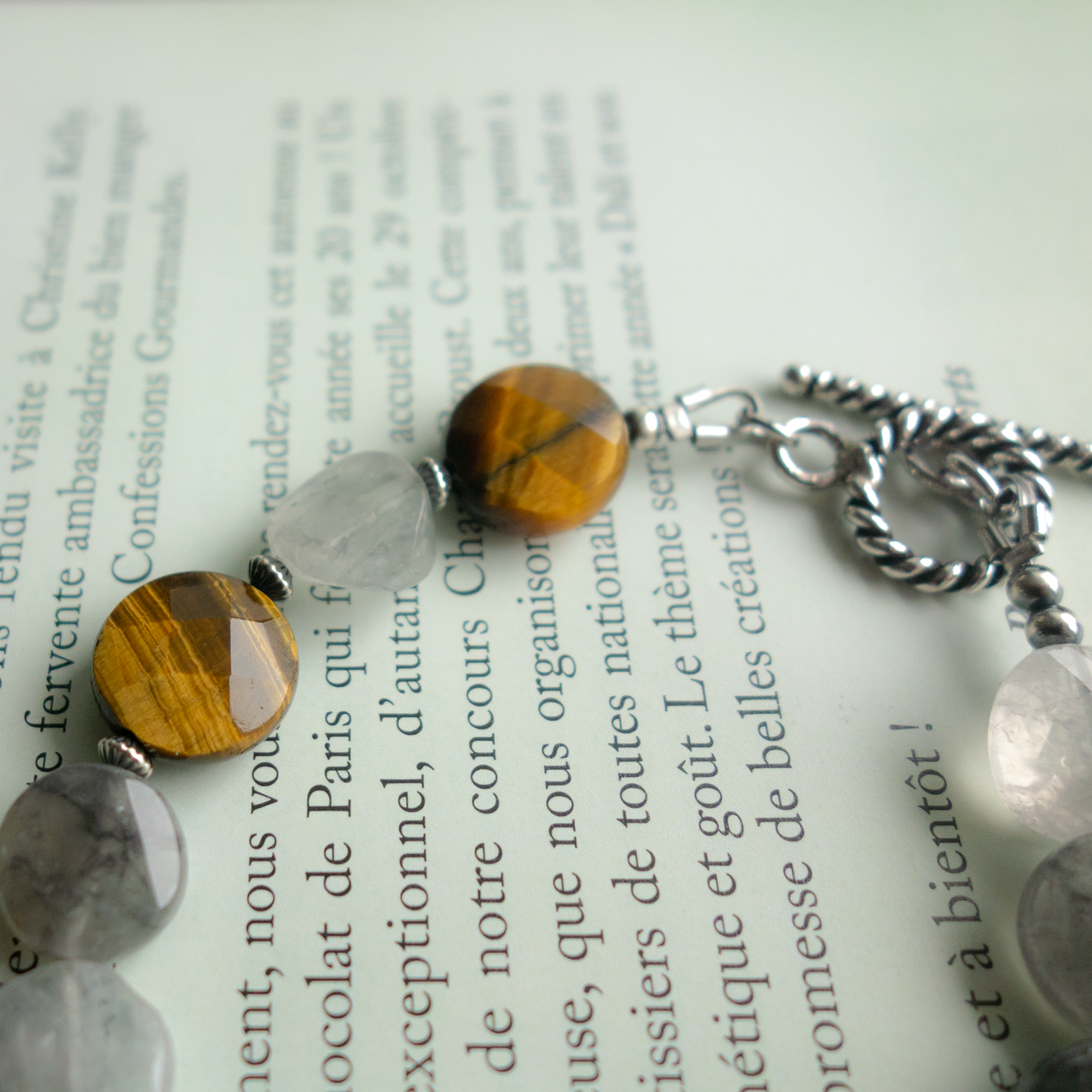 Fogie_フォギー/「アクアマリン」シックなグレイ調*ニュアンスカラーのブレスレット/「アクアマリン」シックなグレイ調*ニュアンスカラーのブレスレット