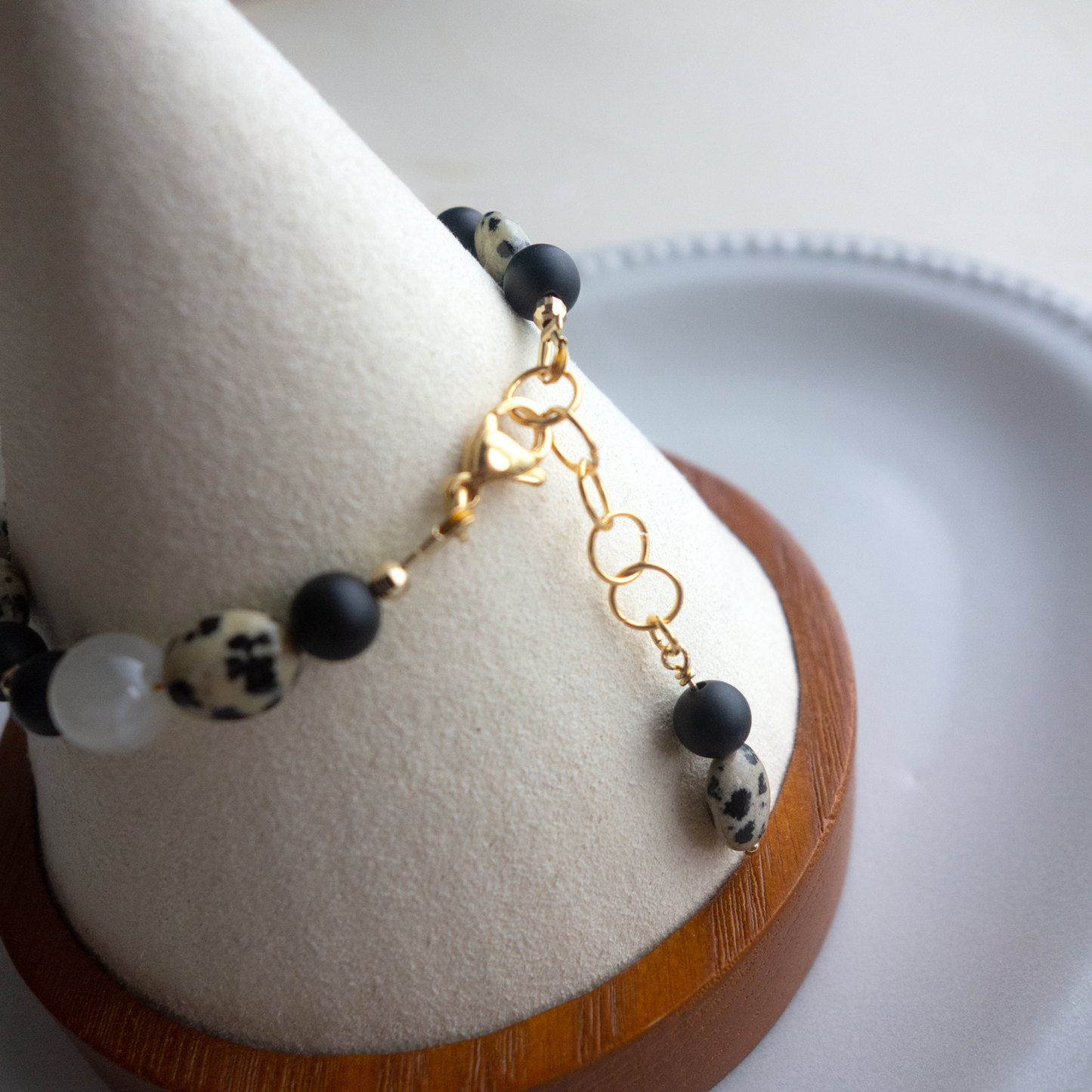 coco_ココ♥/可愛らしくて個性的*黒い斑点模様のブレスレット/Cute and unique black spotted bracelet