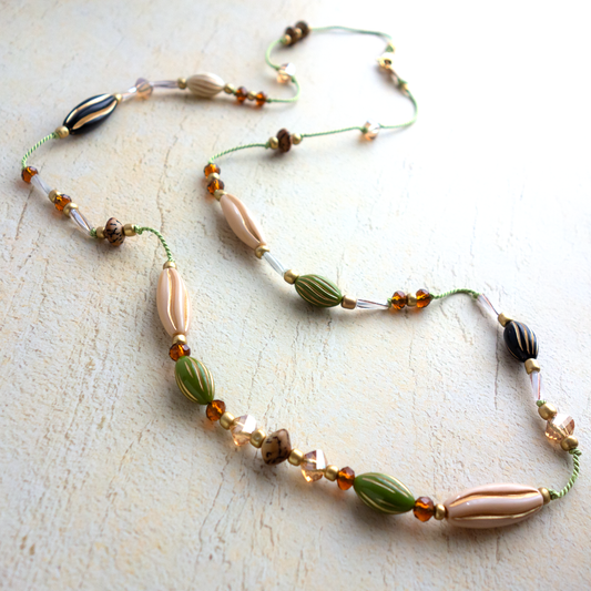 Noix_ノア/ナツメ「夏芽」*healing【シルクコードネックレス_80cm】