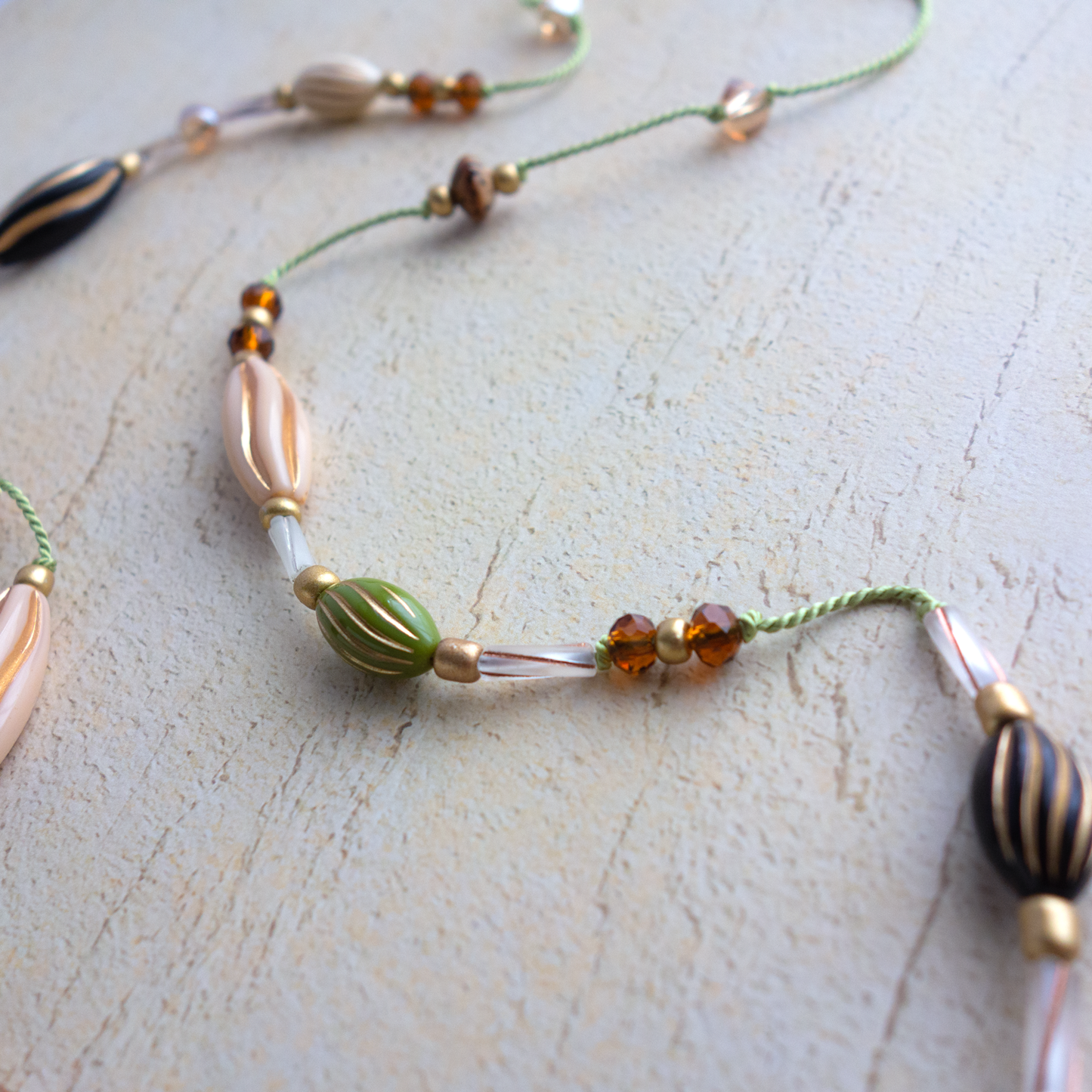 Noix_ノア/ナツメ「夏芽」*healing【シルクコードネックレス_80cm】