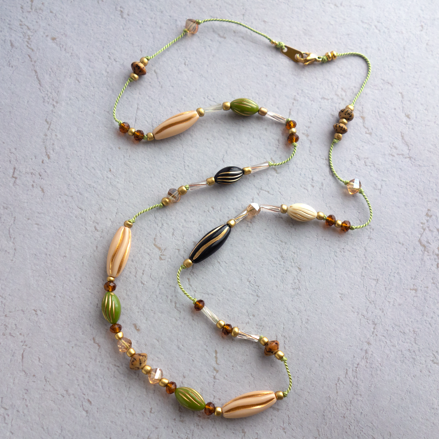 Noix_ノア/ナツメ「夏芽」*healing【シルクコードネックレス_80cm】