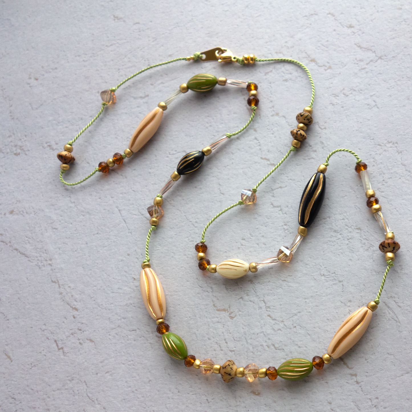 Noix_ノア/ナツメ「夏芽」*healing【シルクコードネックレス_80cm】