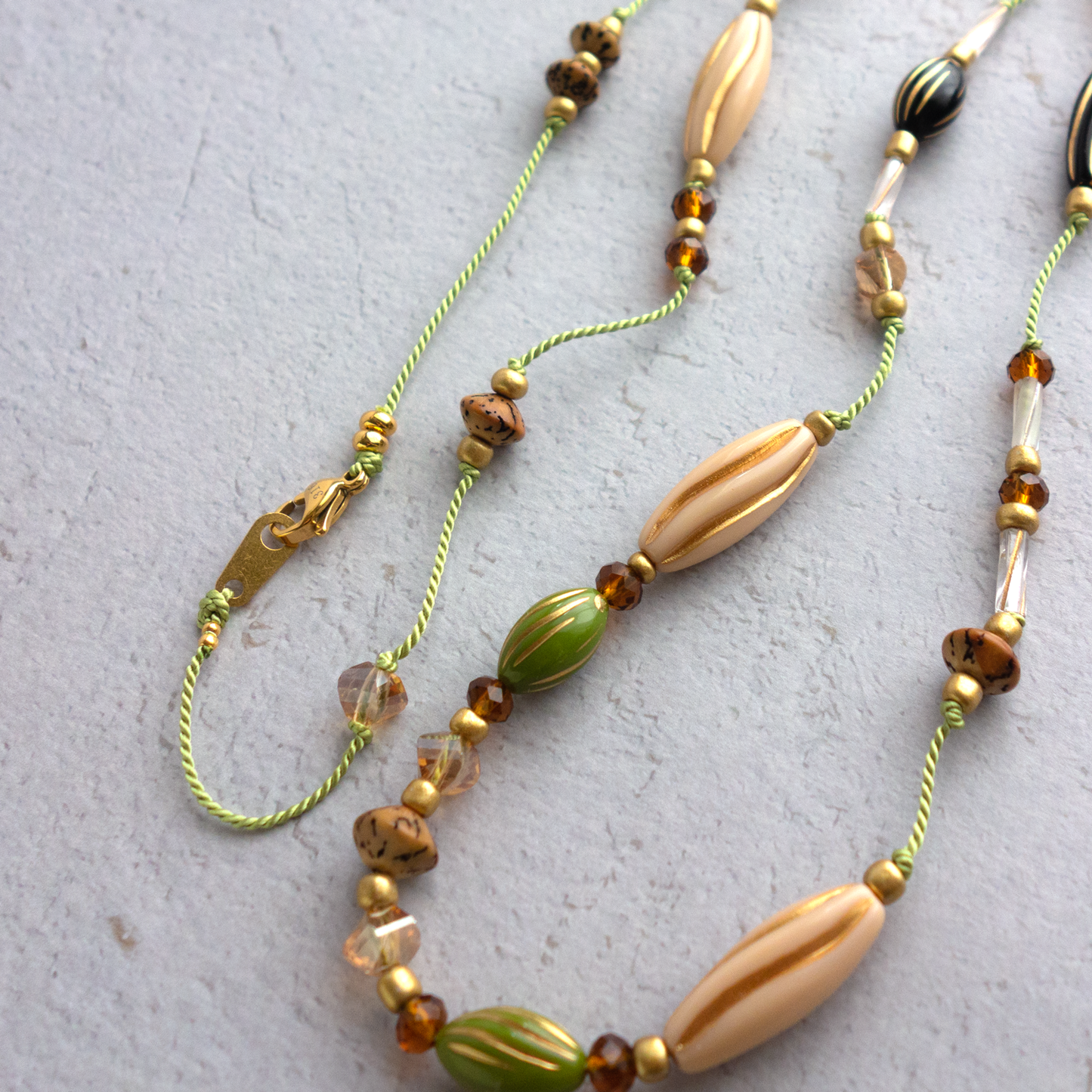 Noix_ノア/ナツメ「夏芽」*healing【シルクコードネックレス_80cm】