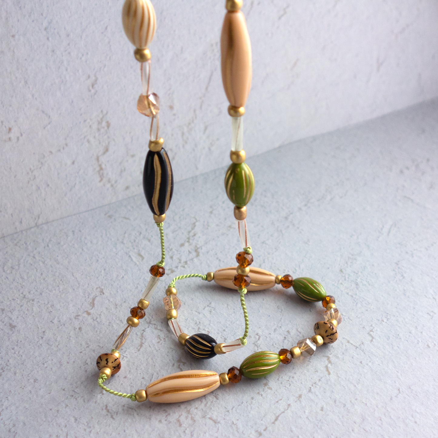 Noix_ノア/ナツメ「夏芽」*healing【シルクコードネックレス_80cm】