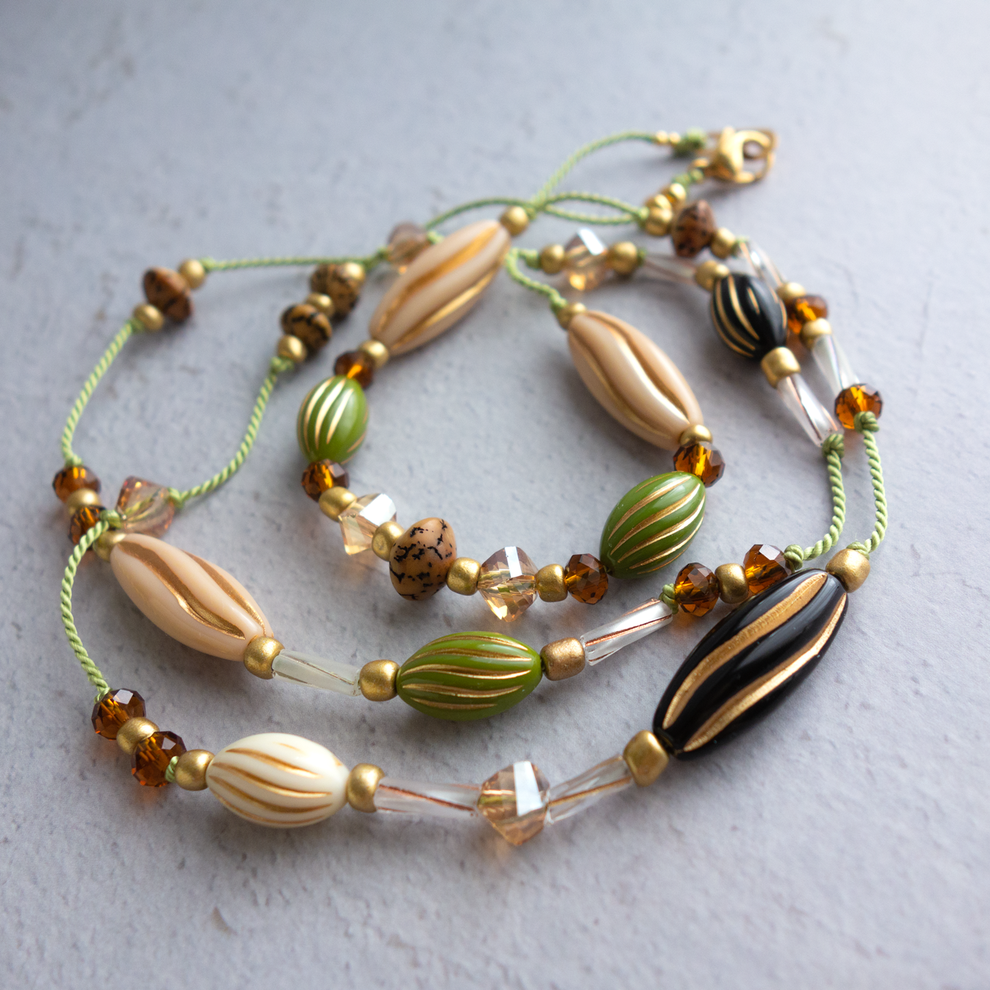 Noix_ノア/ナツメ「夏芽」*healing【シルクコードネックレス_80cm】