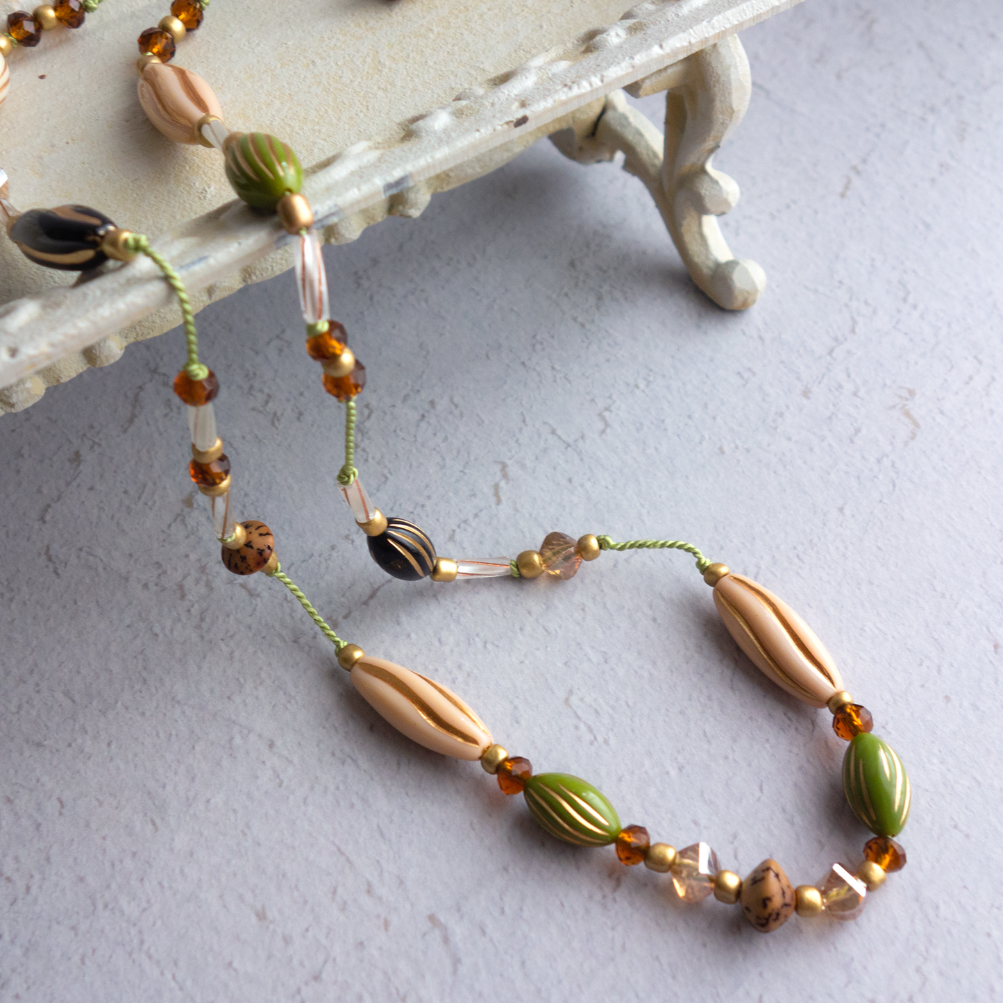 Noix_ノア/ナツメ「夏芽」*healing【シルクコードネックレス_80cm】