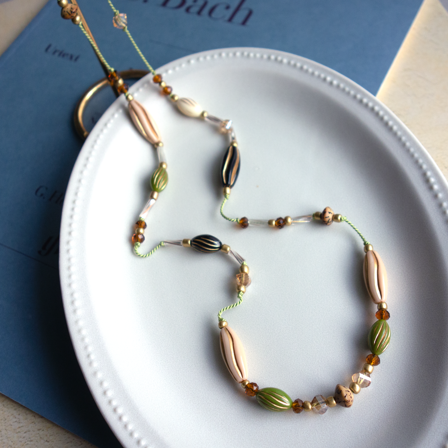 Noix_ノア/ナツメ「夏芽」*healing【シルクコードネックレス_80cm】