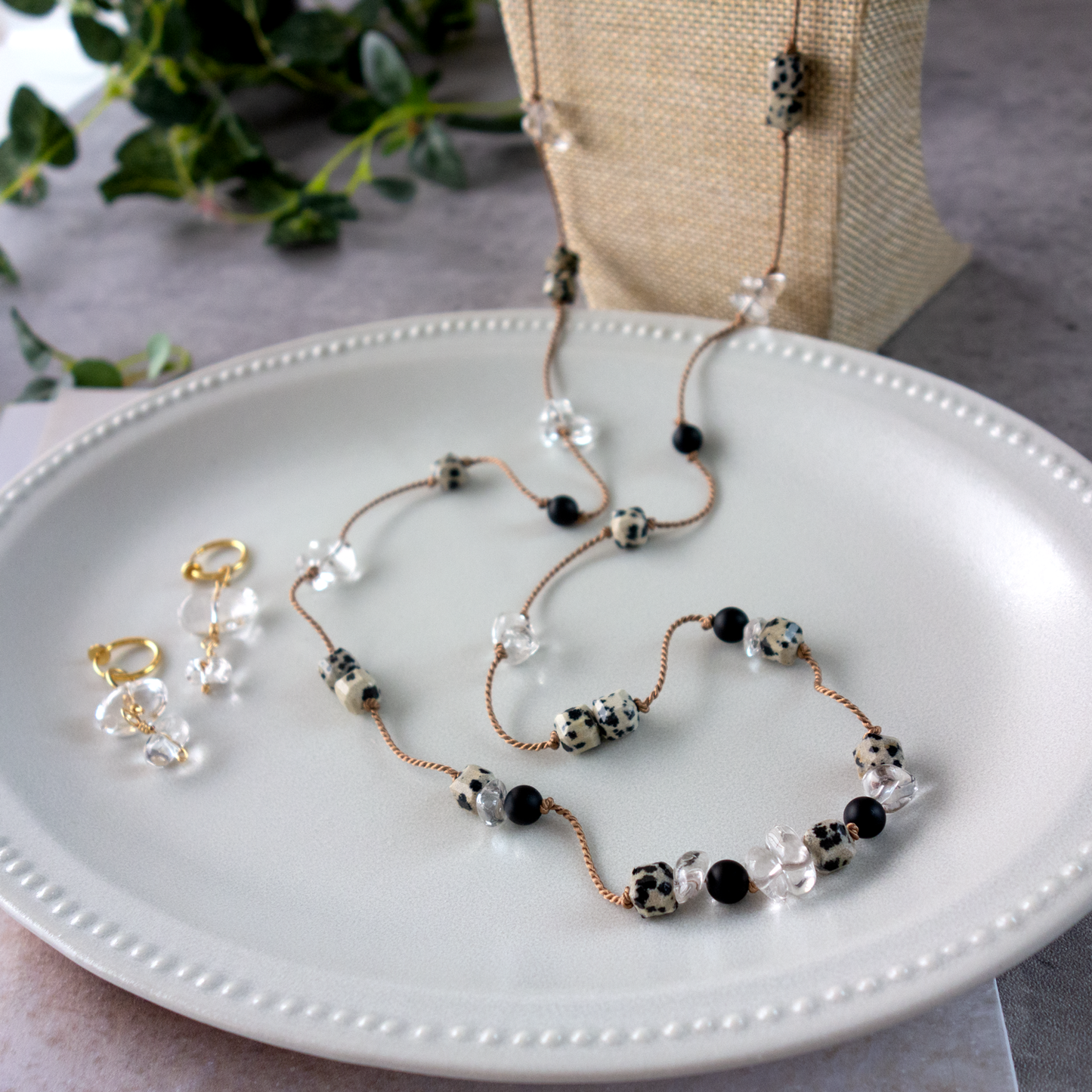 Cocoru _ ココル/ダルメシアンジャスパー【シルクコードネックレス _98cm】