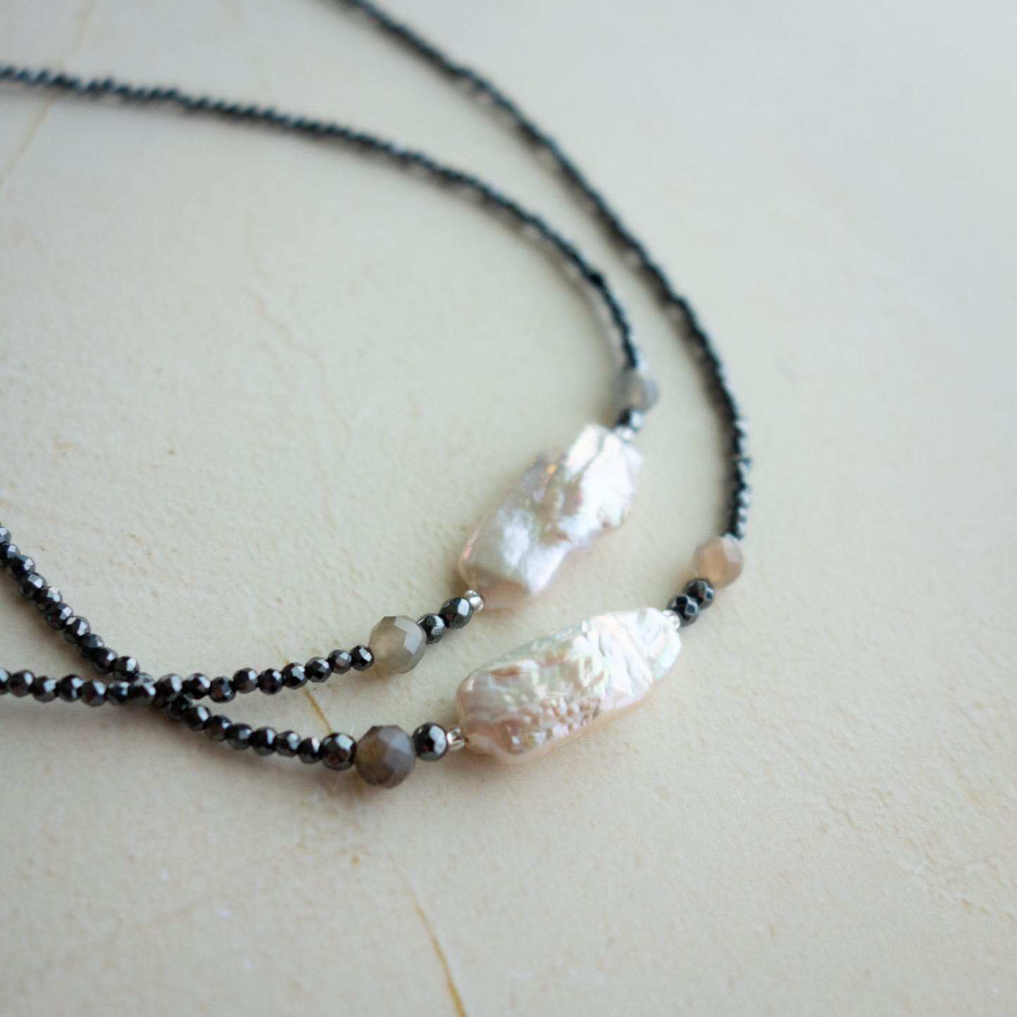 Nephele_ネペレ【ビワ淡水パール＋ムーンストーン】_ネックレス#1.