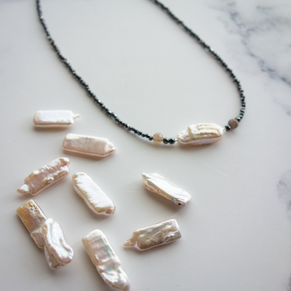 Nephele_ネペレ【ビワ淡水パール＋ムーンストーン】_ネックレス#1.