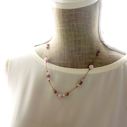 Lavande_ラヴァンド／クンツァイト*夕べの宝石 【シルクコード ネックレス_50cm】