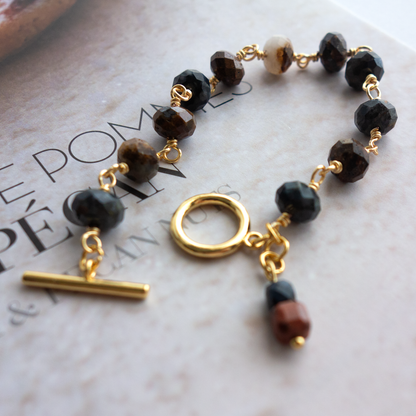 Noir d’automne _ノワール ドトンヌ／Deep and quiet brilliance - Pietersite bracelet #283