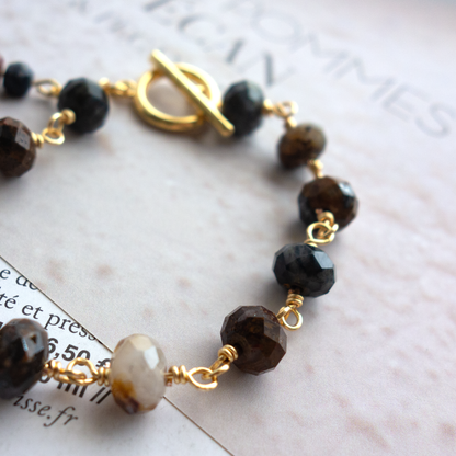 Noir d’automne _ノワール ドトンヌ／Deep and quiet brilliance - Pietersite bracelet #283