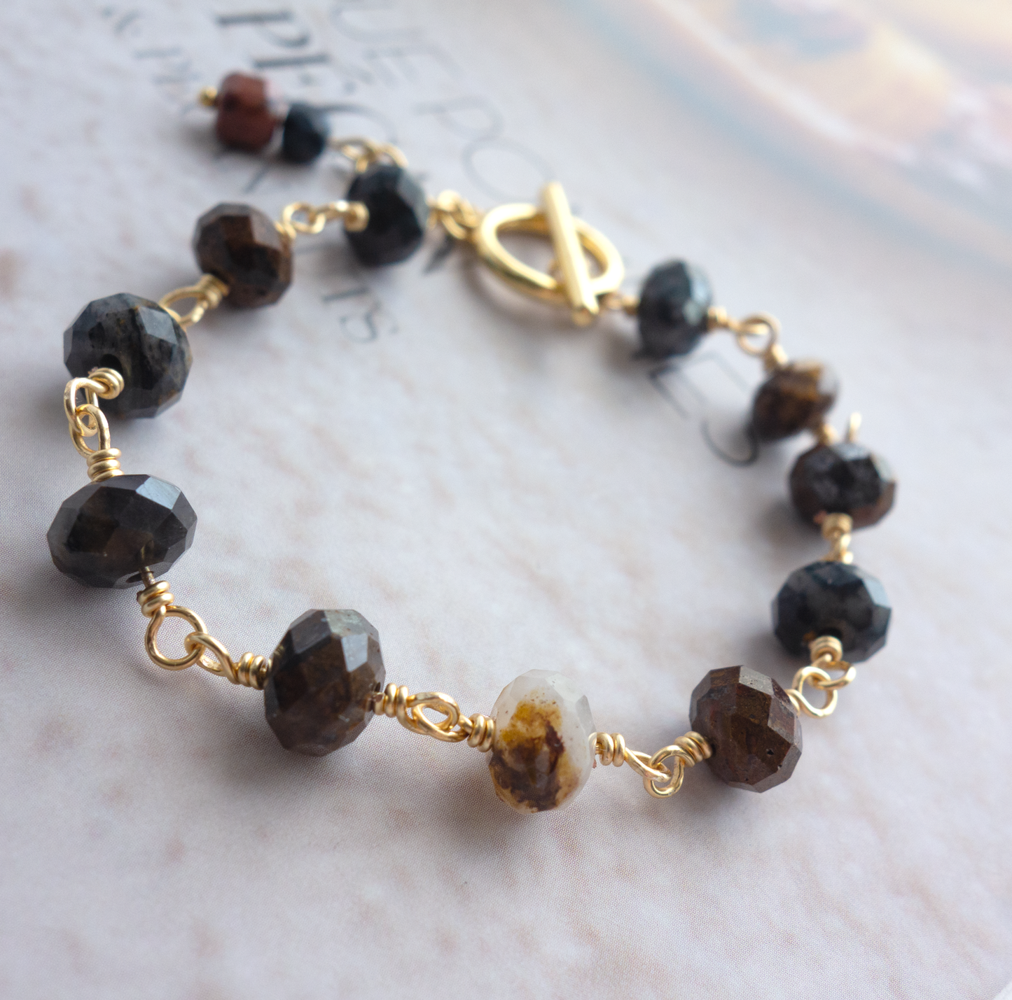 Noir d’automne _ノワール ドトンヌ／Deep and quiet brilliance - Pietersite bracelet #283