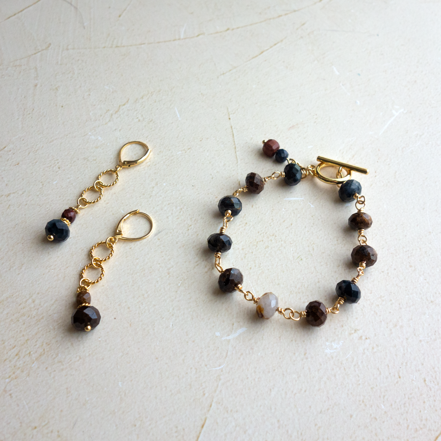 Noir d’automne _ノワール ドトンヌ／Deep and quiet brilliance - Pietersite bracelet #283