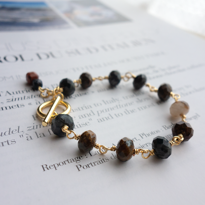 Noir d’automne _ノワール ドトンヌ／Deep and quiet brilliance - Pietersite bracelet #283