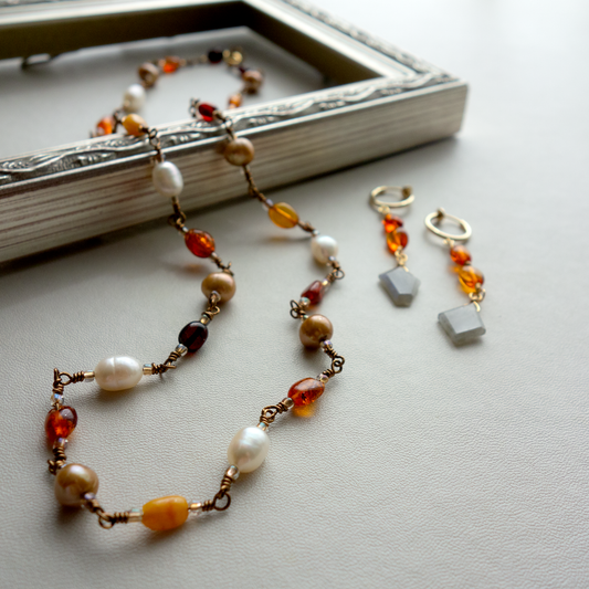 Mélange_メランジュ／深まる季のバルティックアンバー【ネックレス_60cm】