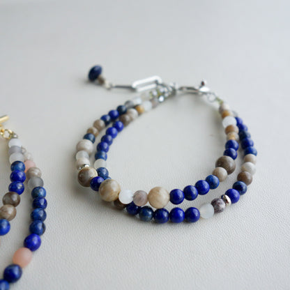 a due. _ア・ドゥエ／ラピスラズリ２連のブレスレット#291／Lapis Lazuli Double Strand Bracelet.