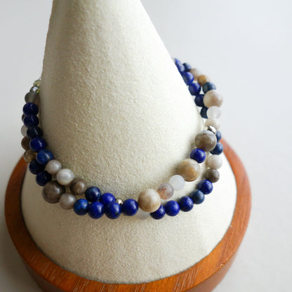 a due. _ア・ドゥエ／ラピスラズリ２連のブレスレット#291／Lapis Lazuli Double Strand Bracelet.
