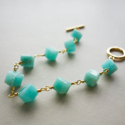 Espoir_エスポア／ブルーグリーン「希望の石」*ブレスレット／Blue-Green "Stone of Hope" Bracelet #292