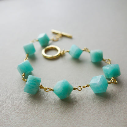 Espoir_エスポア／ブルーグリーン「希望の石」*ブレスレット／Blue-Green "Stone of Hope" Bracelet #292