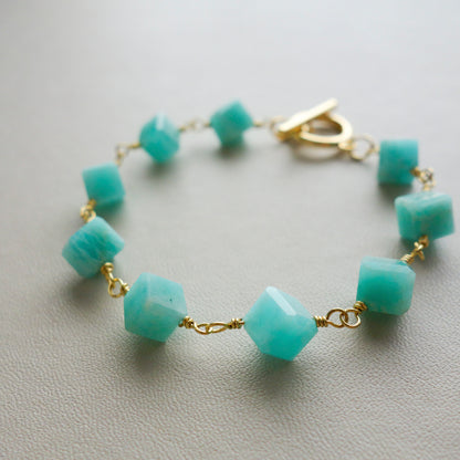 Espoir_エスポア／ブルーグリーン「希望の石」*ブレスレット／Blue-Green "Stone of Hope" Bracelet #292