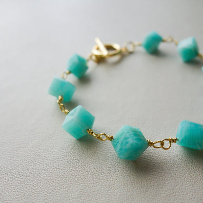 Espoir_エスポア／ブルーグリーン「希望の石」*ブレスレット／Blue-Green "Stone of Hope" Bracelet #292