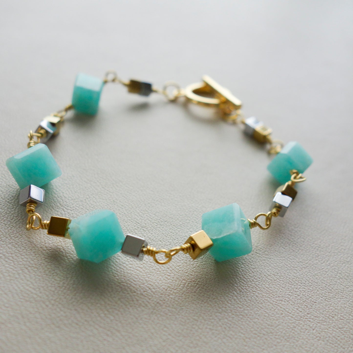 Espoir_エスポア／ブルーグリーン「希望の石」*ブレスレット／Blue-Green "Stone of Hope" Bracelet #292