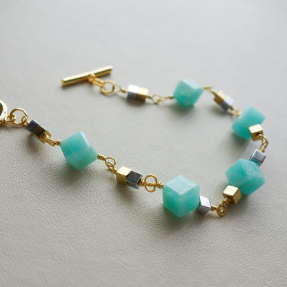 Espoir_エスポア／ブルーグリーン「希望の石」*ブレスレット／Blue-Green "Stone of Hope" Bracelet #292