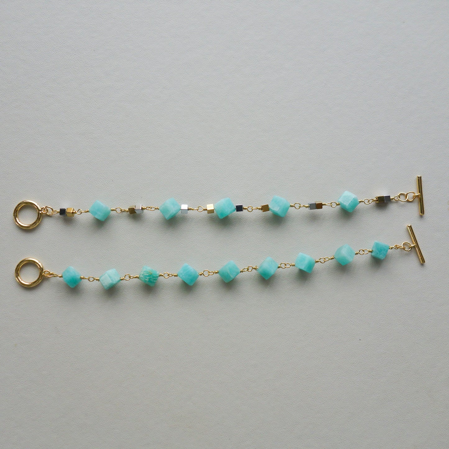 Espoir_エスポア／ブルーグリーン「希望の石」*ブレスレット／Blue-Green "Stone of Hope" Bracelet #292
