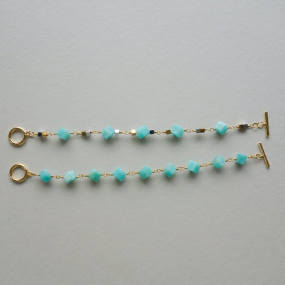 Espoir_エスポア／ブルーグリーン「希望の石」*ブレスレット／Blue-Green "Stone of Hope" Bracelet #292