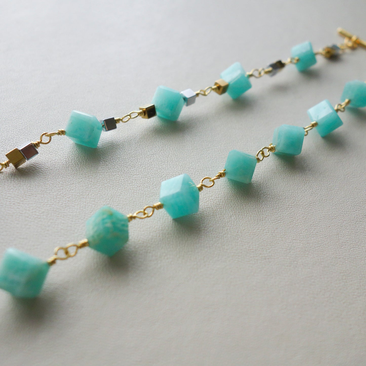 Espoir_エスポア／ブルーグリーン「希望の石」*ブレスレット／Blue-Green "Stone of Hope" Bracelet #292
