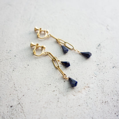 Les amants_恋人たち【イヤリング/ピアス】ラピスラズリ