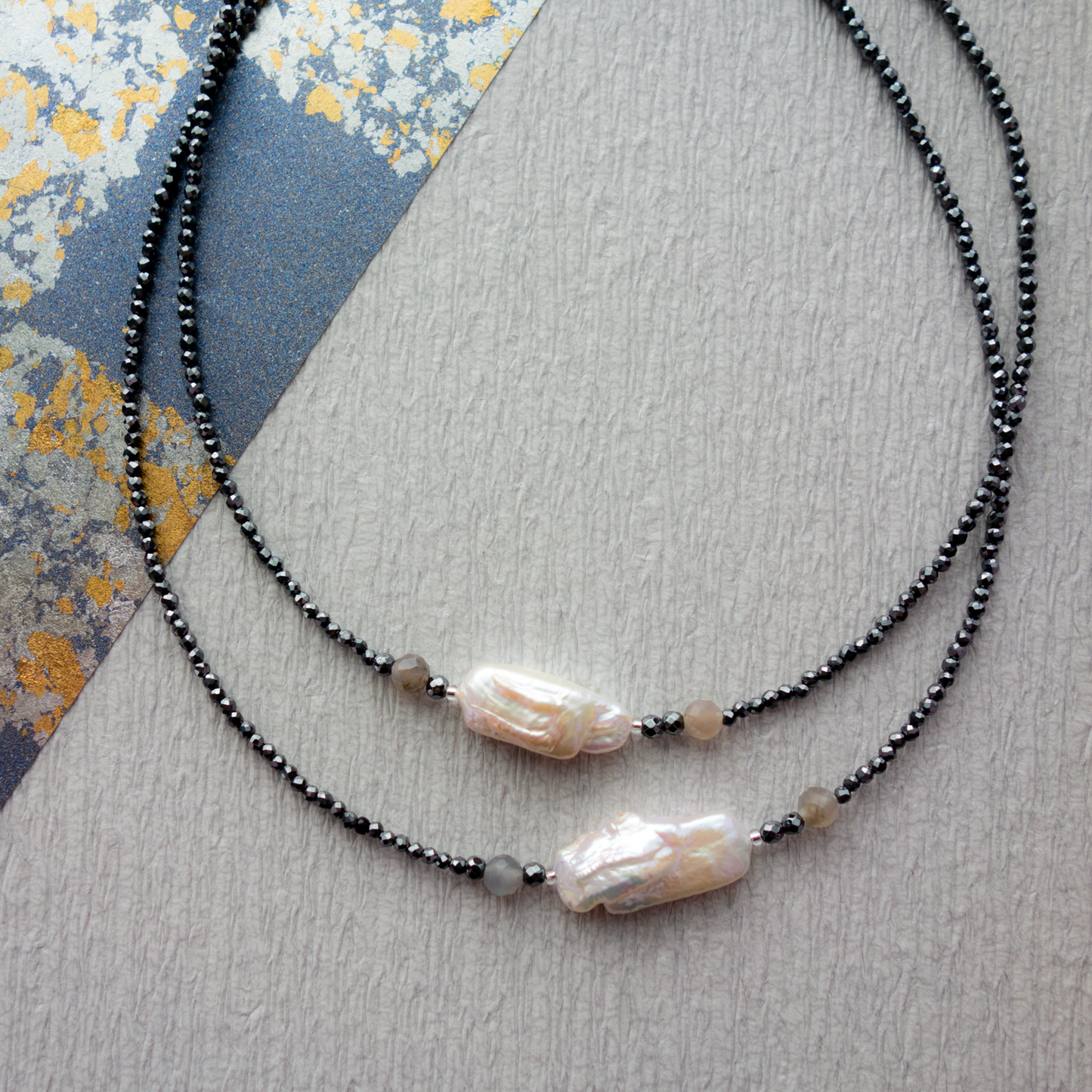 Nephele_ネペレ【ビワ淡水パール＋ムーンストーン】_ネックレス#1.