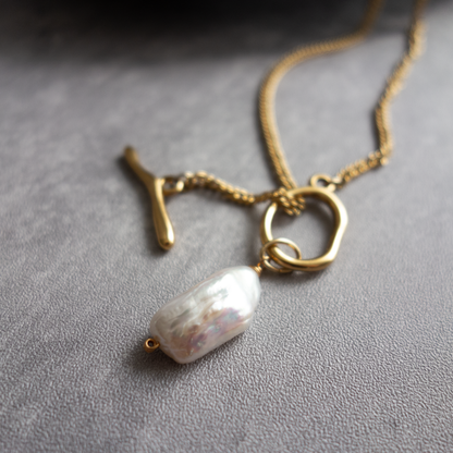 Nephele_ネペレ【ネックレス】ビワ淡水パール_ラリエット#01