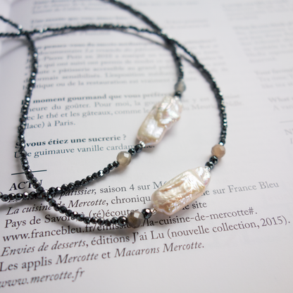 Nephele_ネペレ【ビワ淡水パール＋ムーンストーン】_ネックレス#1.