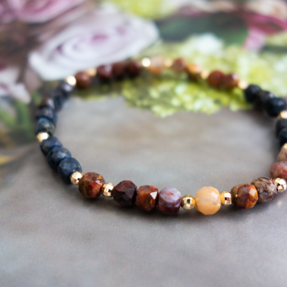 深みのある多様な模様 油絵のような色彩 <ピーターサイト> 「嵐の石」逆風の中でも前進し夢や目標を達成したい