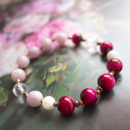 鮮やかなピンクのグラデーション【ピンクタイガーアイ】ポジティブに・物怖じせずに行動する