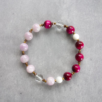 鮮やかなピンクのグラデーション【ピンクタイガーアイ】ポジティブに・物怖じせずに行動する