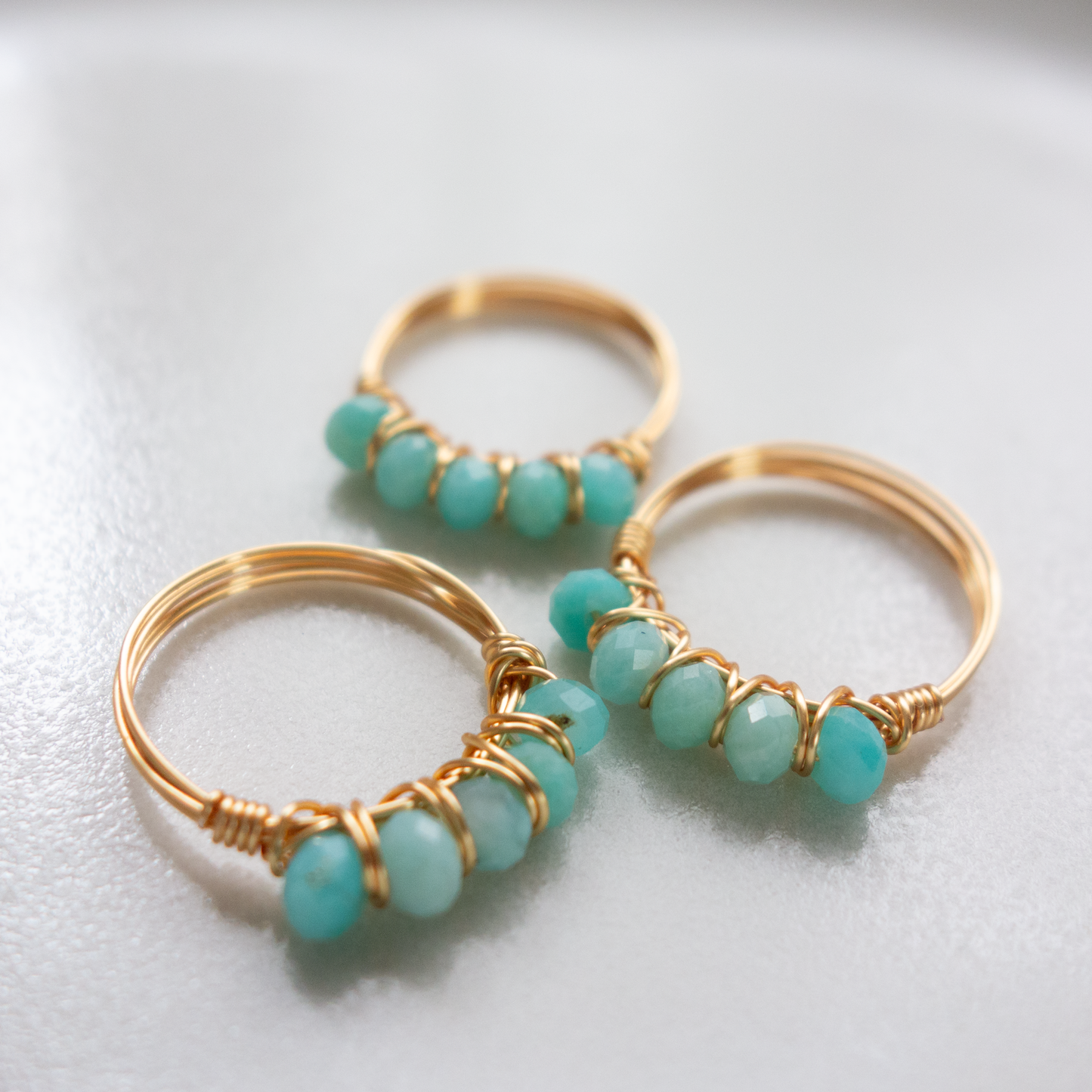 eterno_エテルノ／【アマゾナイト】_天然石ワイヤーリング