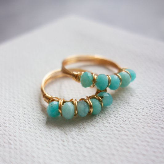 eterno_エテルノ／【アマゾナイト】_天然石ワイヤーリング