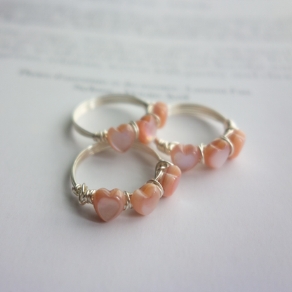 Pauline_ ポリーヌ／【ピンクシェル】_天然石ワイヤーリング